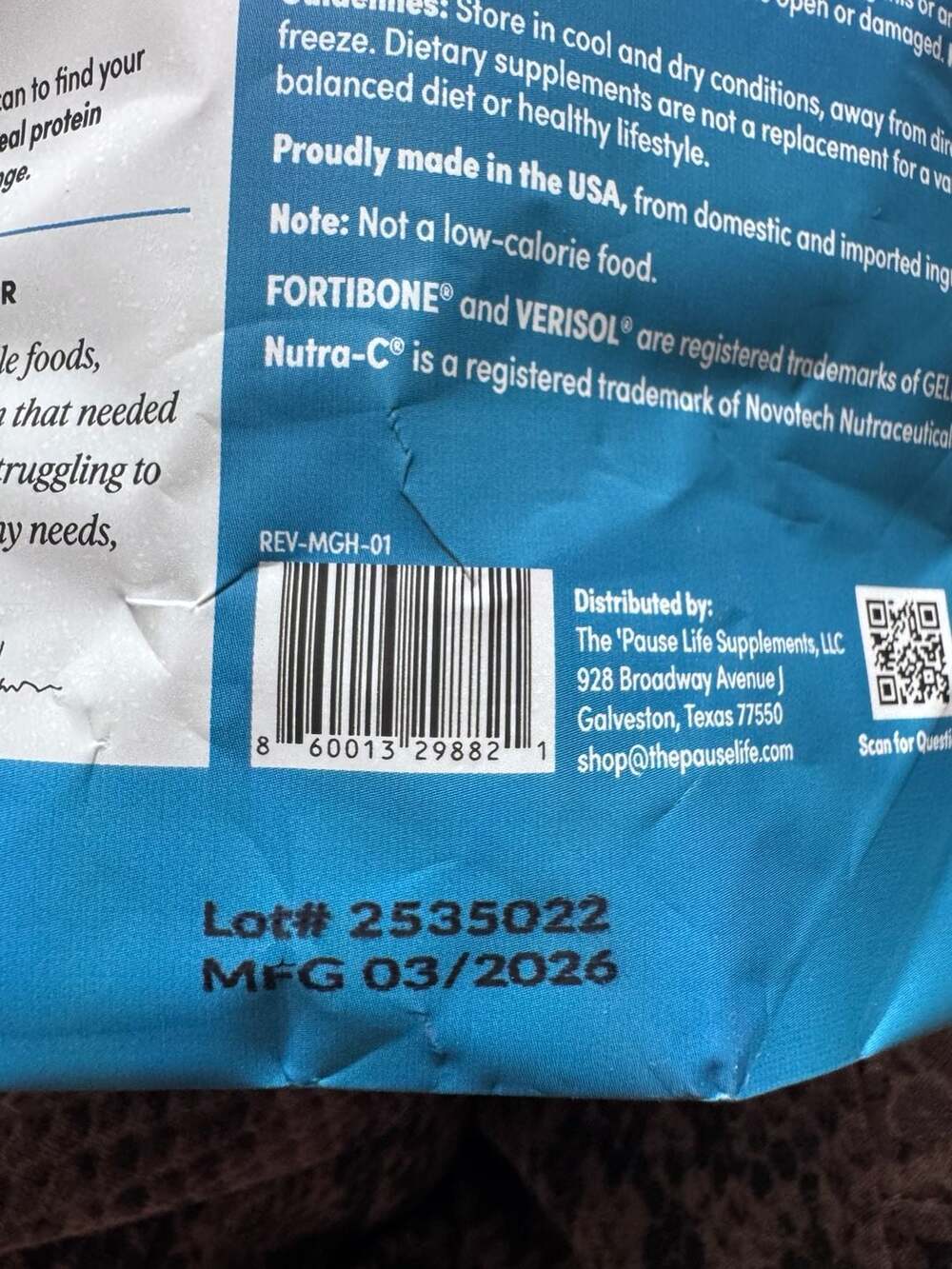 The Pause Nutrition Skin & Bone Collagen Powder Unflavored 6 oz Lot of 4 Sealed. - Picture 6 of 6